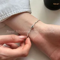 ブレスレット シルバーカラー 銀色 ハート 華奢 レディース アンクレット 二次会 発表会 謝恩会 演奏会 披露宴 結婚式 きれいめ お呼ばれ アクセサリー ハンドジュエリー ブライダル