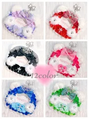 ♡送料無料♡くまみみシリーズA♡ティアラ♡横向き♡B8♡硬質ケース♡レースデコ♡推し活♡色選択可能♡全12色♡２♡