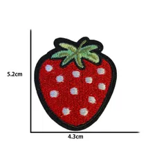 アイロンワッペン いちご ストロベリー イチゴ 1枚 アクセント 飾り ハンドメイド