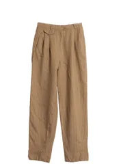 【お得なクーポン配布中!】 90s USA製 ローレン ラルフローレン ストライプ スラックス パンツ レディース 6 S 程 オールド ポロ ツータック テーパード 薄手 ウール