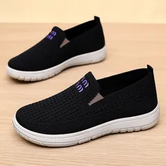 シューズ 女性 春 通気性 スリッポン ソフトソール 疲れにくい 厚底 カジュアル  ママシューズ