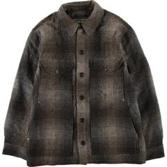 古着 エディーバウアー Eddie Bauer オンブレチェック 中綿入り ウールジャケット メンズL相当/eaa608900