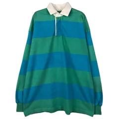 古着 80~90年代 エルエルビーン L.L.Bean ボーダー柄 長袖 ラガーシャツ USA製 メンズXL相当 ヴィンテージ/eaa607503