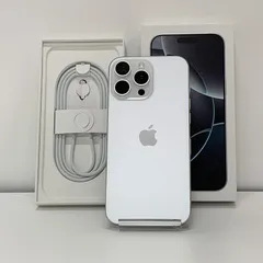 iPhone16ProMax 256GB ホワイトチタニウム A3295 SIMフリー SIMロック解除済み 92% No.F383