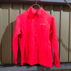 1505 Columbia フリースジャケット ピンク M コロンビア フルジップ ワンポイント 刺繍ロゴ アウトドア 古着卸 アメリカ仕入