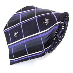 メイル&コー ブランド ネクタイ チェック柄 シルク PO メンズ ネイビー MALE & Co 【中古】