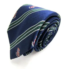 スーツセレクト ブランド ネクタイ ストライプ柄　シルク PO メンズ ネイビー SUIT SELECT 【中古】