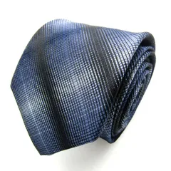 マジ ブランド ネクタイ チェック柄　シルク PO メンズ ブルー系 MAJI 【中古】
