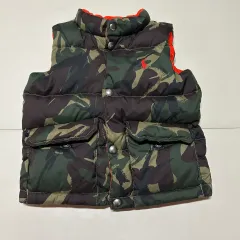 ポロ ベイビー カモフラ ダウン ベスト リバーシブルダウンベスト 24M