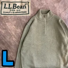T7339 L.L.Bean ハーフジップ　ニット　コットン　古着