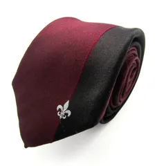 タカキュー ブランド ネクタイ ストライプ柄　シルク PO メンズ レッド系 TAKA Q 【中古】