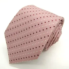 カンゴール ブランドネクタイ ストライプ柄 ドット シルク PO メンズ ピンク KANGOL 【中古】のサムネイル