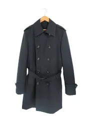 エムケーミッシェルクランオム MK MICHEL KLEIN HOMME トレンチ コート 長袖 無地 ベルト ライナー サイズ44 黒 QQQ
