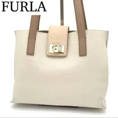 【良品】FURLA Marshmallow トートバック アーチロゴ レザー