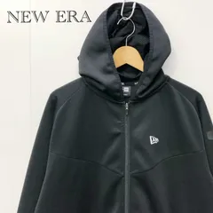ＮＥＷ ＥＲＡ ニューエラ フルジップ パーカー ジャケット フーディ－ ＸＬ ブラック 黒  ワンポイント ロゴ メンズ