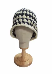 ハンドメイド クロシェニット バケットハット調