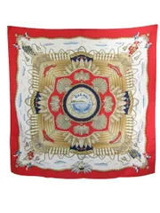 エルメス HERMES カレ スカーフ 90 RAILNG シルク レッド ★AA☆ QQQ