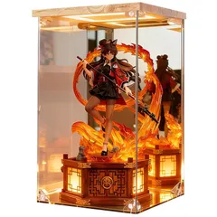 KrystaCase フィギュアケース LEDフィギュアボックス アクリルケース ディスプレイケース UVカット 高い透明度 台座ミラー 背面ミラー 積み重ね 頑丈 汚れ防止 コレクションケース 組立簡単 フィギュア、おもちゃ、コレクション品、モデルに最適 (