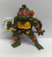 カバヤ ミュータントタートルズ キーホルダー ミケランジェロ(片手ヌンチャク持ち)