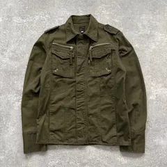 【JACK ROSE】ジャックローズ ミリタリージャケット シャツジャケット エポーレット ジップアップ コットン フィールドジャケット サイズ3