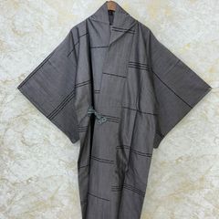 本場大島紬 ロングワンピース スタンドカラー 泥染め - メルカリ