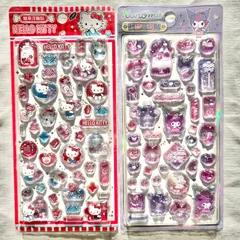 ②枚セット★クロミ　キティちゃん　ボンボンドロップシール　マイメロ　海外