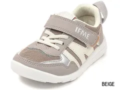 イフミー 20-6311 IFME Light キッズスニーカー 運動靴 軽量ソール 面ファスナー ベルクロ マジックテープ 洗えるインソール 洗える中敷き 通園 通学 履きやすい 歩きやすい ジュニアスニーカー 子供スニーカー イフミーライト 靴 ベージュ