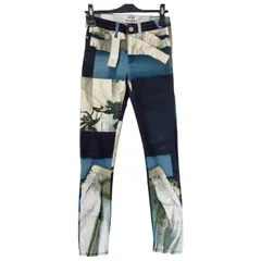 RE332  【美品】Acne Studios アクネストゥディオズ SKIN 5 BLK FLOWER総柄スキニーパンツ　マルチカラー　レディース　24/32  希少　オシャレ　着痩せ　美脚