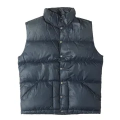 THE NORTH FACE ノースフェイス ベスト ネイビー 紺 サイズ:L | 雰囲気抜群 | 80s 茶タグ リップストップ ナイロン ダウンベスト | USA製 | アウター ジャケット ブルゾン 上着【メンズ】【中古】