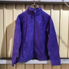1508 Columbia フリースジャケット パープル L コロンビア フルジップ ワンポイント 刺繍ロゴ アウトドア 古着卸 アメリカ仕入