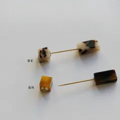 アクセサリー｜ピンブローチ べっ甲風　1点
