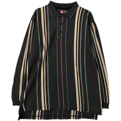 古着 ラルフローレン Ralph Lauren CHAPS チャップス 長袖 ストライプ ポロシャツ メンズL相当/eaa607831