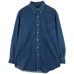 古着 ラルフローレン Ralph Lauren CHAPS チャップス 長袖 ボタンダウンデニムシャツ メンズM相当/eaa609609