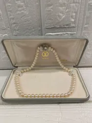 I【ヴィンテージ】真珠 パールネックレス 6mm 40cm シルバー留め具 レディース アクセサリー 冠婚葬祭