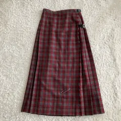未使用級！LAURA ASHLEY ローラアシュレイ　英国製 タータンチェック プリーツウールキルトスカート　サイズ9号