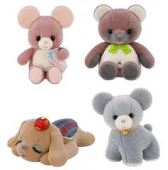 吉徳のぬいぐるみ フィギュアコレクション 第3弾 × 全4種セット フロッキー ぬいぐるみ フィギュア よしとく フルコンプ コンプリート ガチャ ガチャガチャ カプセルトイ vol.3 Qピッピ パペットたぬき ネムリ犬 ロン 立ちぐま