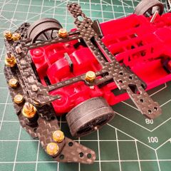 ミニ四駆 フロント2軸AT左右独立スラダン リアCCアンカー フルカーボン