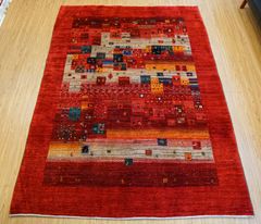 ペルシャ手織りギャッベ244×172cm カシュクリ ペルシャ絨毯 カシュクリ ギャッベ リズバフトギヤべ 240×172cm - メルカリ