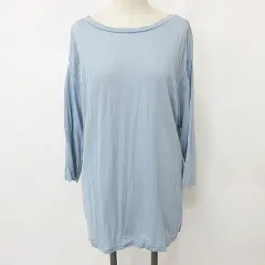 スローブ イエナ SLOBE IENA  カットソー プルオーバー 七分袖 クルーネック グレー 