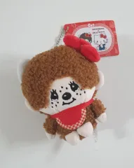 モンチッチ ハローキティ コラボ ぬいぐるみ キーホルダー (ブラウン)