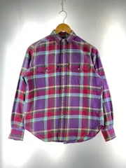 【中古品】POLO RALPH LAUREN ポロ・ラルフローレン CHECK FLANNEL SHIRT PINK チェックフランネルシャツ ロングスリーブ 【146-260117-AS-13-min】