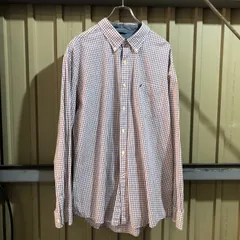 1515 NAUTICA 長袖シャツ ホワイト ブラック レッド XL ノーティカ チェック柄 ワンポイント 刺繍ロゴ 古着卸 アメリカ仕入