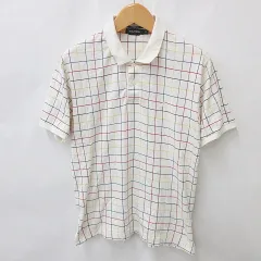 ノーティカ NAUTICA ポロシャツ 半袖 チェック 綿 コットン ホワイト レッド ブルー イエロー ネイビー XL