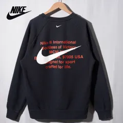 ナイキ NIKE スウェット L ブラック 00s ラグラン ロゴ刺繍 裏毛 パイル プリント ダブルスウッシュ ストリート スポーツミックス 裏毛 ラグラン ユニセックス 古着 H322