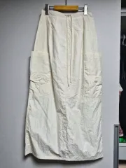 アイボリー ポケット ロング スカート