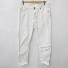 シップス SHIPS パンツ ホワイトデニム ジーンズ ロング ストレート 綿 ストレッチ 白 オフホワイト M