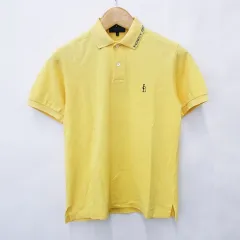 パーリーゲイツ PEARLY GATES ゴルフ スポーツウエア ポロシャツ 半袖 刺繍 綿 黄 イエロー 1