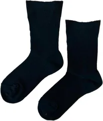 【靴下】ゆったり 口ゴムなし ソックス／BK◆23〜25cm