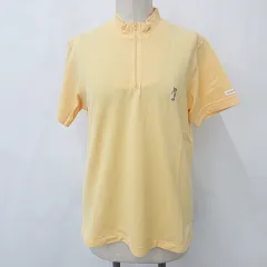 パーリーゲイツ PEARLY GATES ゴルフ スポーツウエア シャツ 半袖 ハーフジップ ハイネック 刺繍 黄 イエロー 2