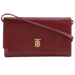 【BURBERRY】バーバリー ショルダーウォレット 2WAY 牛革 赤 レディース ショルダーバッグ